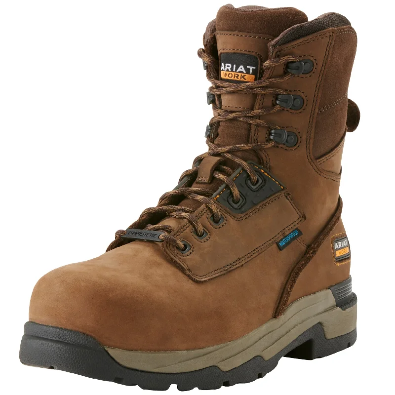 Ariat Mastergrip 8"" H2O Work Boots - Brown