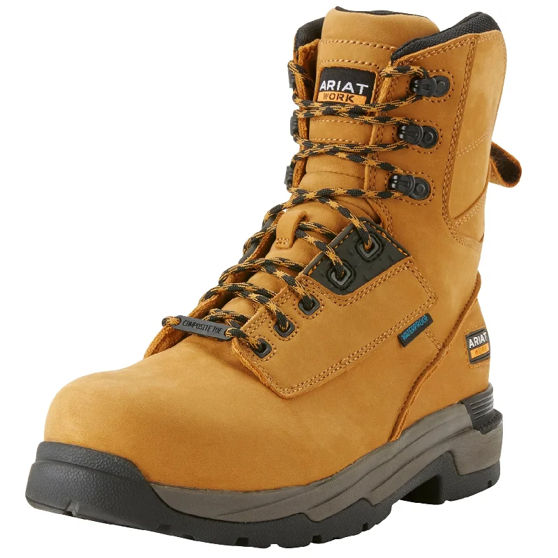 Ariat Mastergrip 8"" H2O Work Boots - Wheat