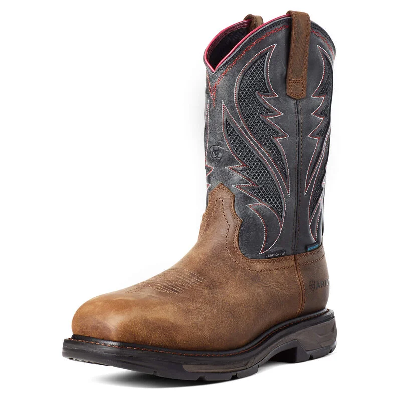 Ariat Men's 11"" Waterproof WorkHog XT VentTEK Wide Square Carbon Toe Work Boot