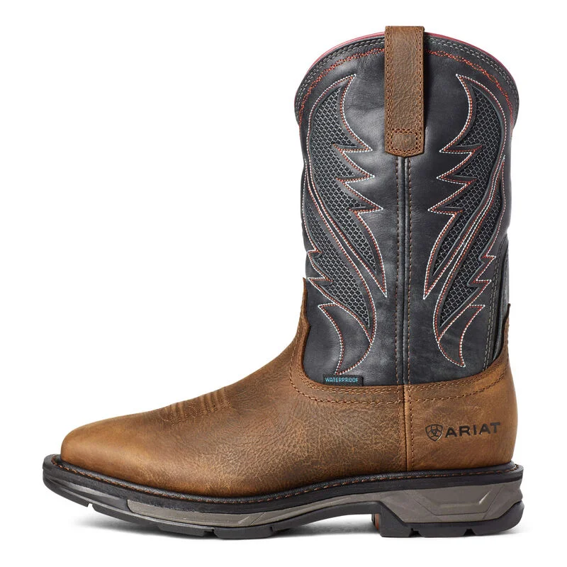 Ariat Men's 11"" Waterproof WorkHog XT VentTEK Wide Square Toe Work Boot