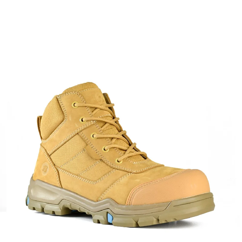 BATA Mid Cut Zip Safety Boots - Bazza Wheat