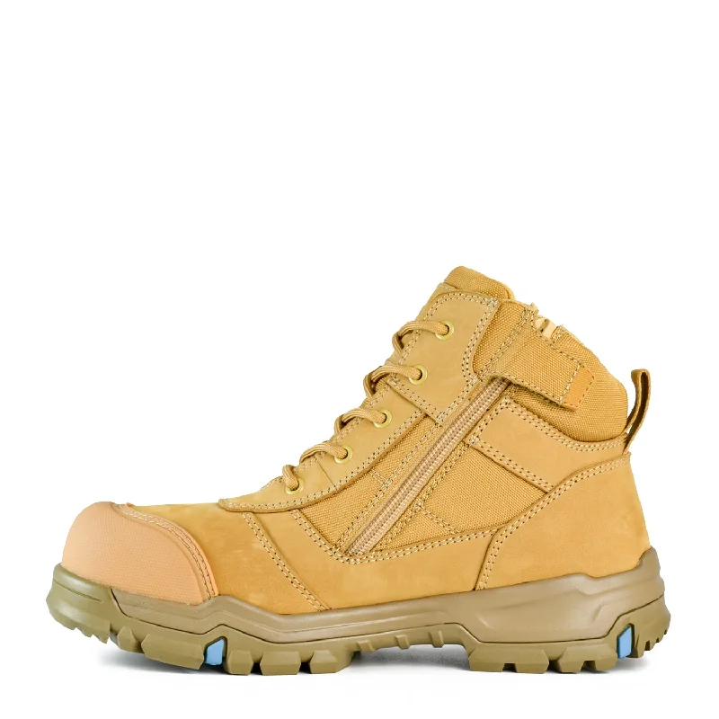 BATA Mid Cut Zip Safety Boots - Bazza Wheat