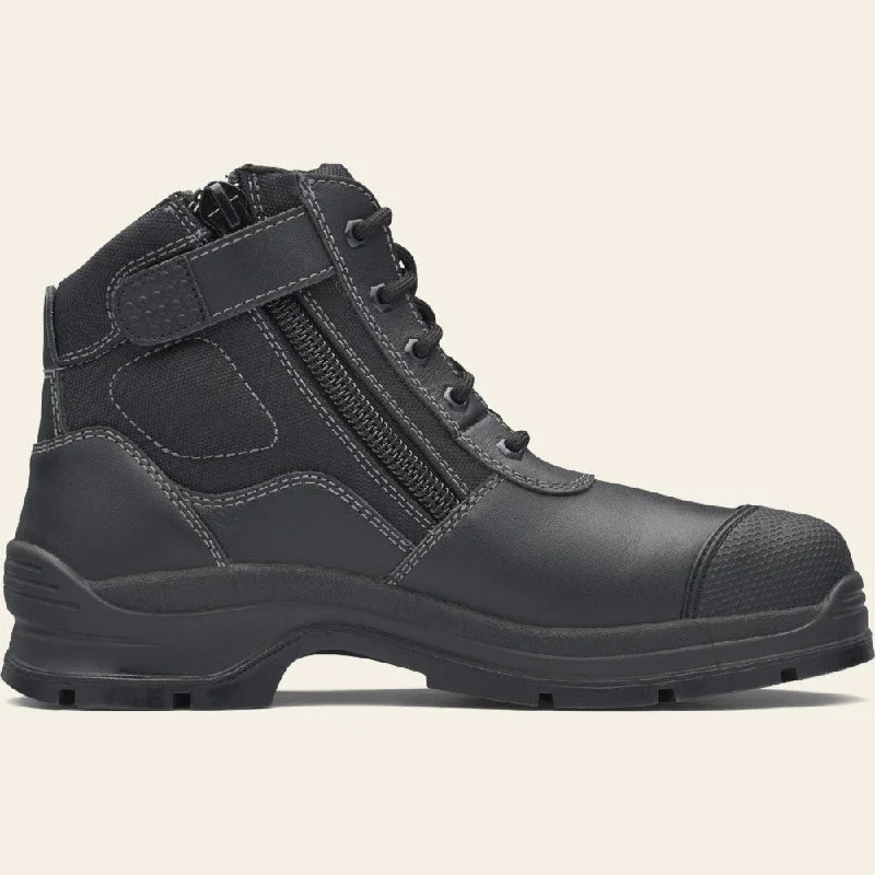 BLUNDSTONE 319 Lace up Zip Side Boot - Black