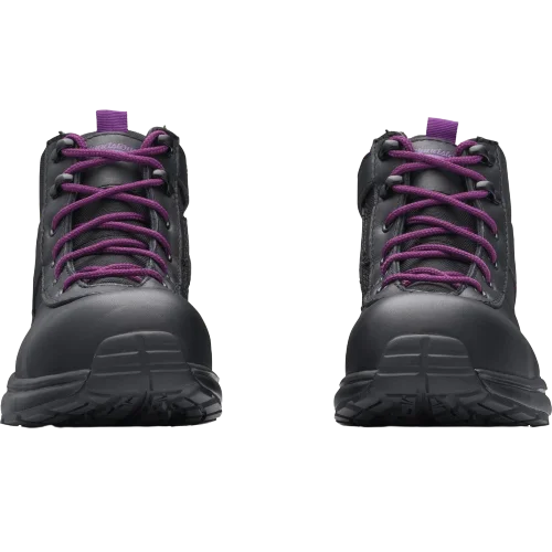 BLUNDSTONE 887 Ladies Zip Safety Boot - Black & Purple