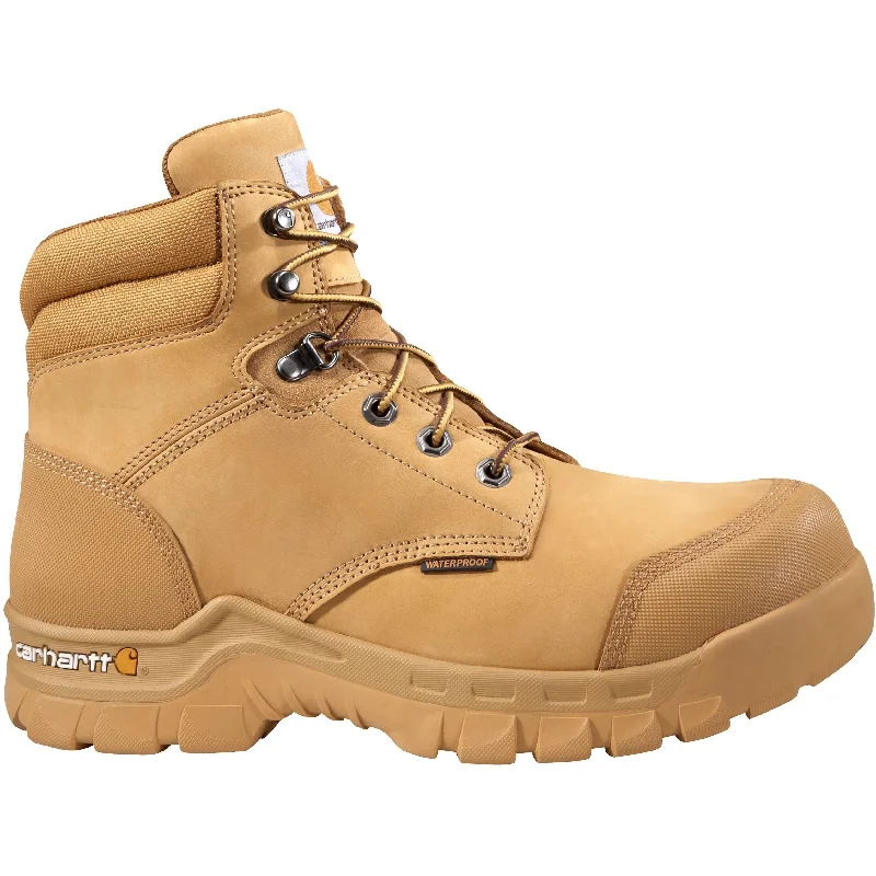 Carhartt Men's 6"" Rugged Flex Soft Toe WP Work Boot - Wheat - CMF6056