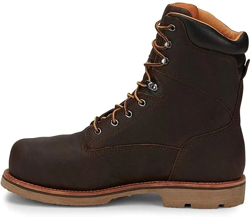 Chippewa Men's 6"" Serious+ Waterproof Round Comp Toe Met Guard Puncture-Resisting Work Boot