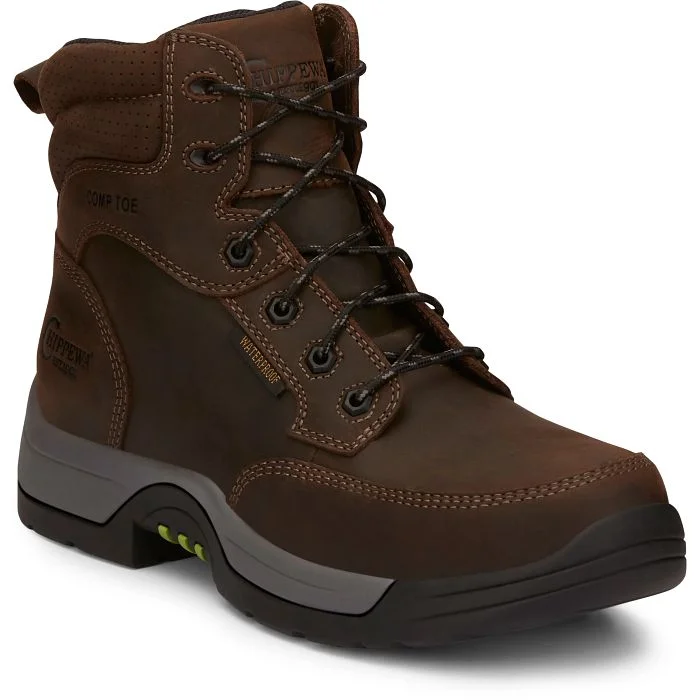 Chippewa Men's  Fabricator 6"" Composite Toe Work Boot - Brown - 31003