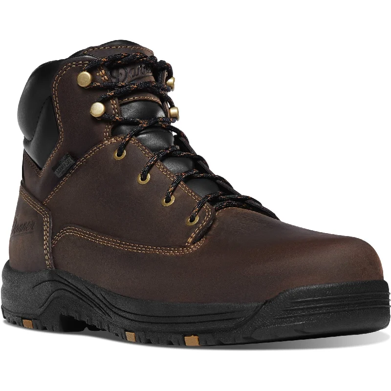 Danner Men's Caliper 6"" Soft Toe WP Work Boot - Brown - 19452