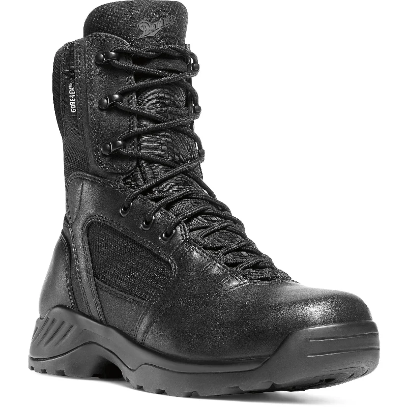 Danner Men's Kinetic 8"" Side Zip Waterproof Duty Boot - Black - 28012