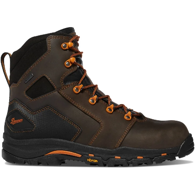 Danner Men's Vicious 6"" Comp Toe WP Slip Resist Work Boot -Brown- 13879