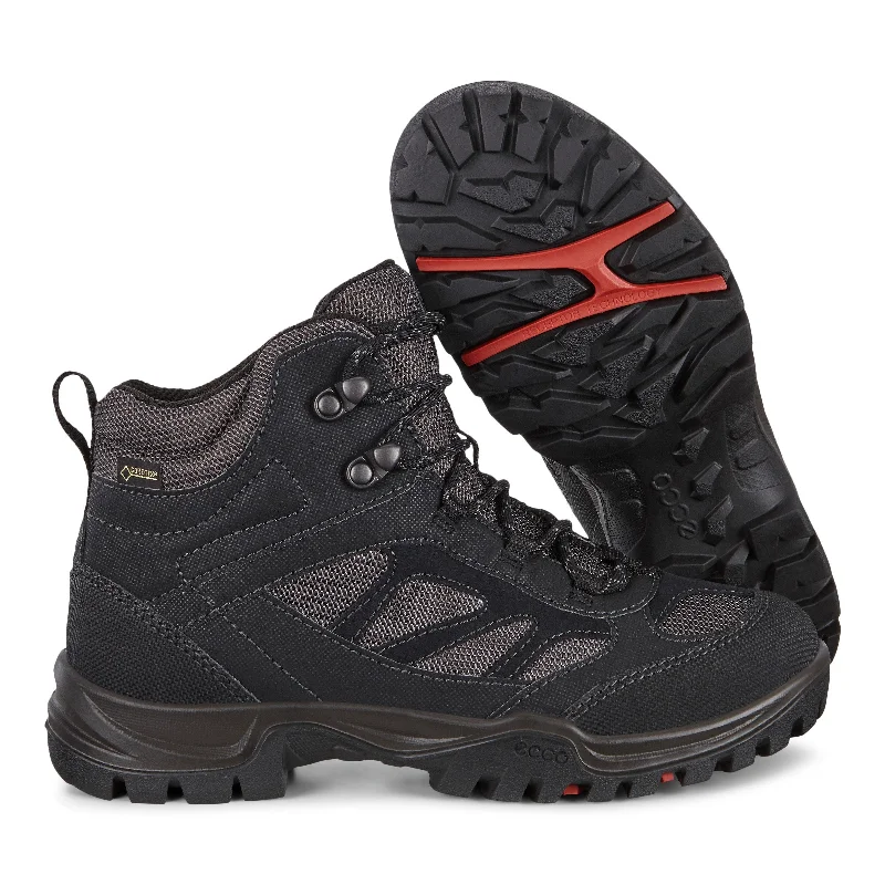 Ecco Xpedition III W High GTX 811273 51526 Ladies Black Leather & Textile Waterproof Arch Support Lace Up Ankle Boots