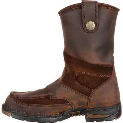 Georgia Boot Men's 10"" Waterproof Athens Moc Steel Toe Wellington Work Boot