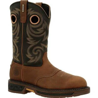 Georgia Boot Men's 11"" Carbo-Tec LT Waterproof Round Toe Pull-On Work Boot