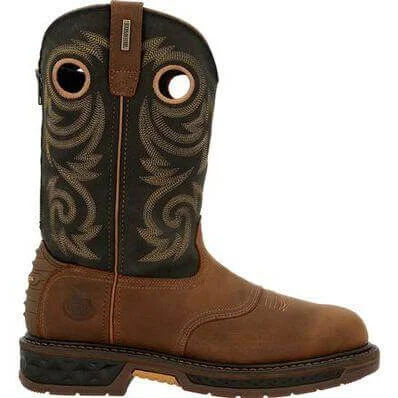 Georgia Boot Men's 11"" Carbo-Tec LT Waterproof Round Toe Pull-On Work Boot