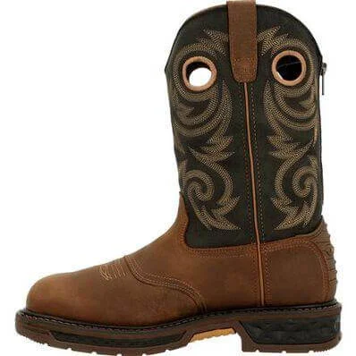 Georgia Boot Men's 11"" Carbo-Tec LT Waterproof Round Toe Pull-On Work Boot