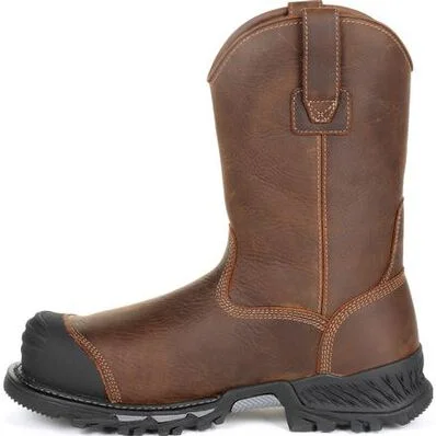 Georgia Boot Men's 10"" Waterproof Rumbler Round Composite Toe Pull-On Work Boot