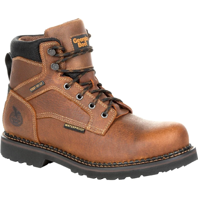 Georgia Men's Giant Revamp 6"" Waterproof Work Boot - Brown - GB00316