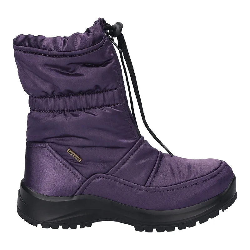 Josef Seibel Colorado 58 Ladies Purple Textile Waterproof Front Zip Ankle Boots