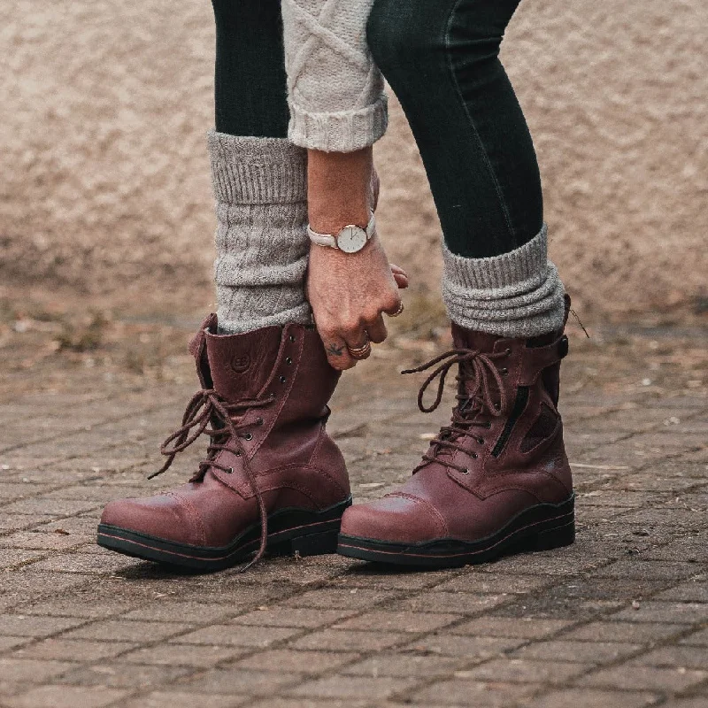 Kentucky Storm Waterproof Jodhpur Boots - Bordeaux