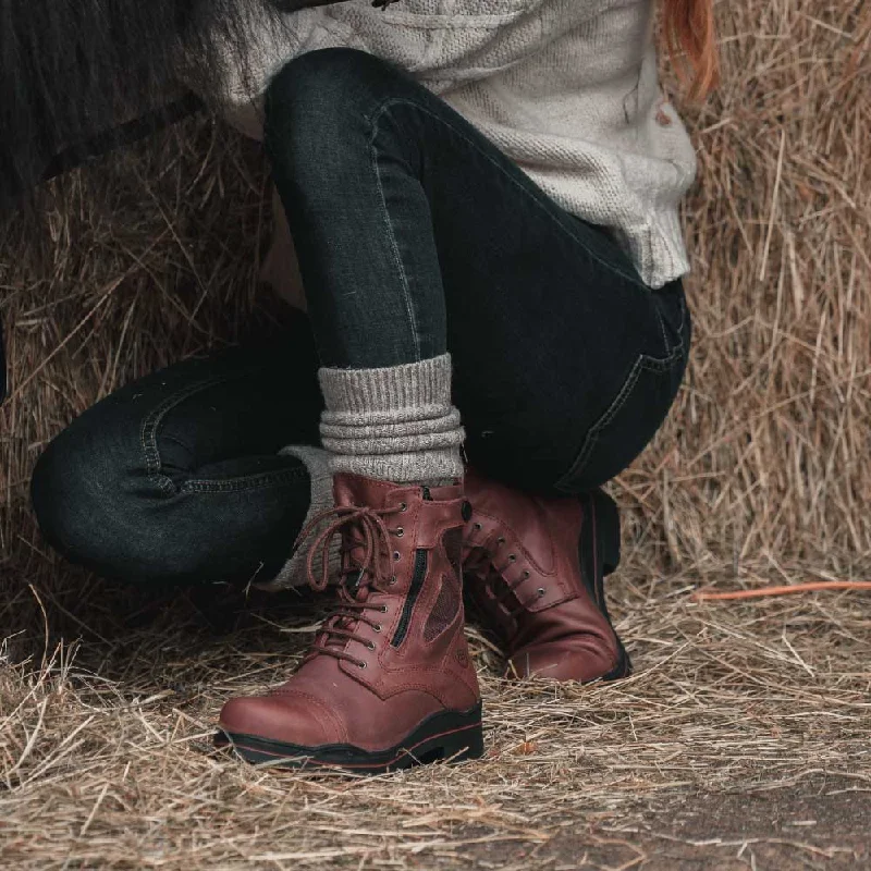 Kentucky Storm Waterproof Jodhpur Boots - Bordeaux