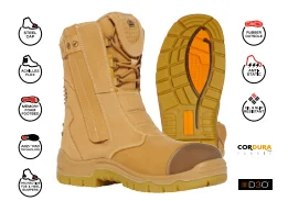 KING GEE Bennu Rigger Safety Boot - Wheat (K27173)