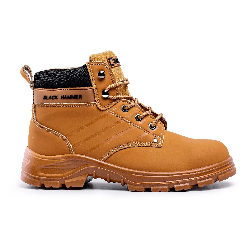 6007 Mens Tan Brown Steel Toe Cap Work Boots