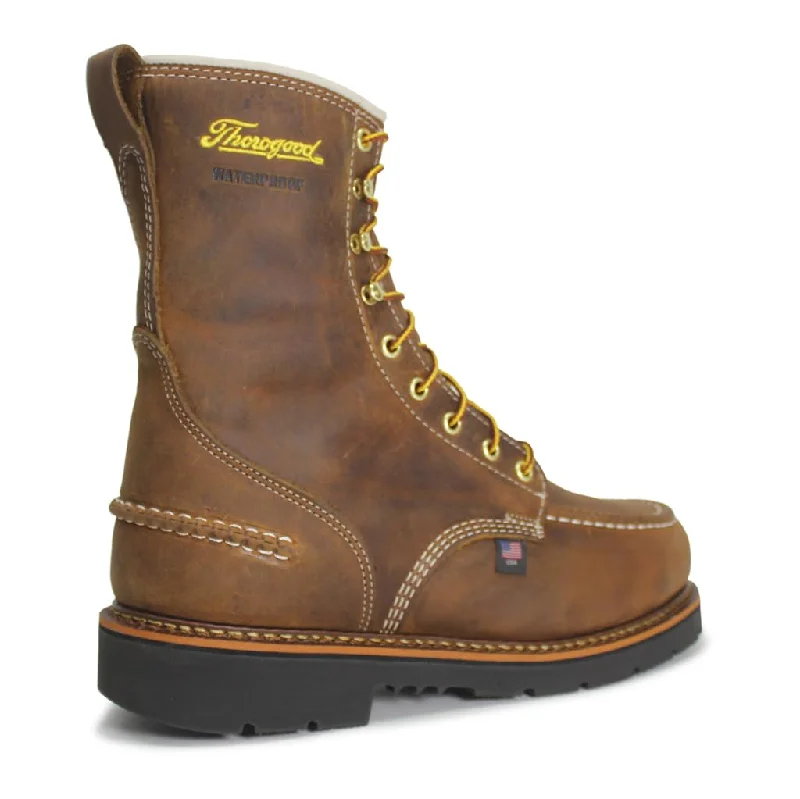 Thorogood Men's 8"" Crazy Horse Moc Safety Toe Work Boot