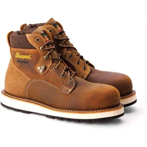 Thorogood Men's Iron River Series 6"" CT Waterproof Work Boot -Brown- 804-4146