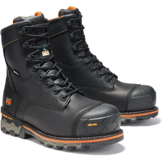 Timberland Pro Men's Boondock 8"" Comp Toe WP Work Boot -Black- TB189645001