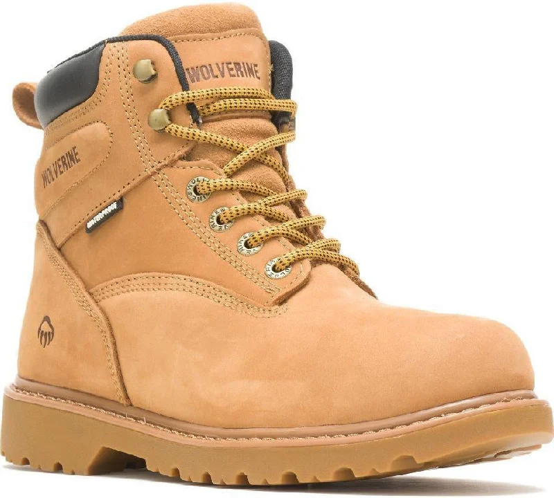 Wolverine Men's 6"" Floorhand WP Steel Toe Work Boot - Wheat- W10632