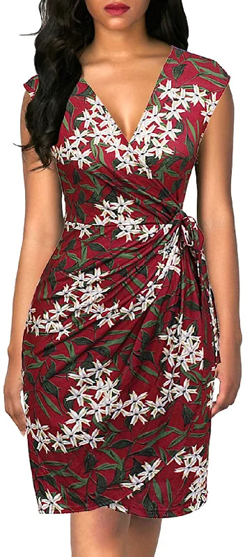 Red Floral / X-Large