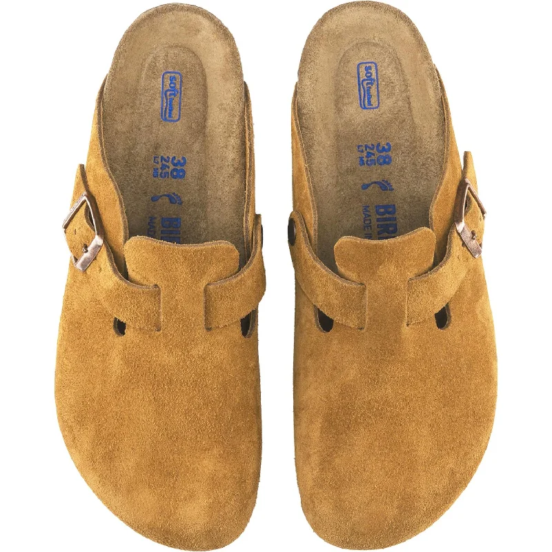 Unisex Birkenstock Boston Soft Footbed Mink Suede