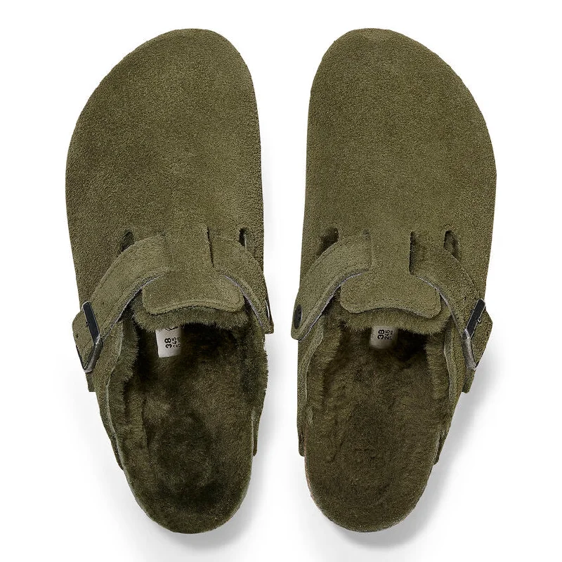 Boston Men - Thyme Suede Shearling||Boston pour hommes - Suède Fourrure thym