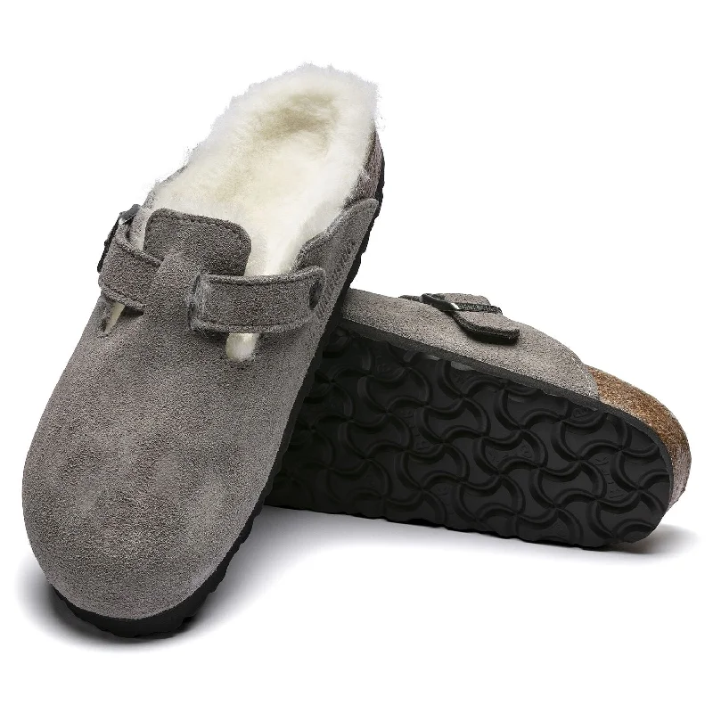 Boston - Stone Coin Shearling Suede||Boston - Suède Fourrure monnaie de pierre