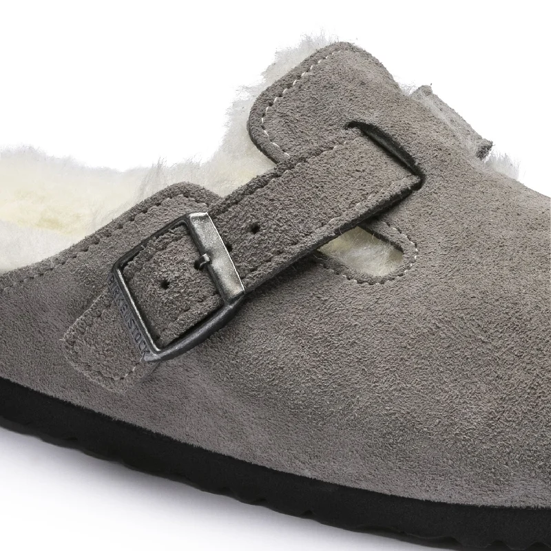 Boston - Stone Coin Shearling Suede||Boston - Suède Fourrure monnaie de pierre