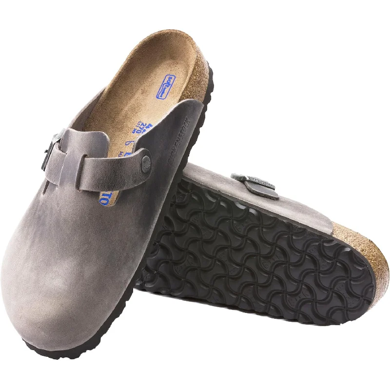 Unisex Birkenstock Boston Iron Oiled Leather