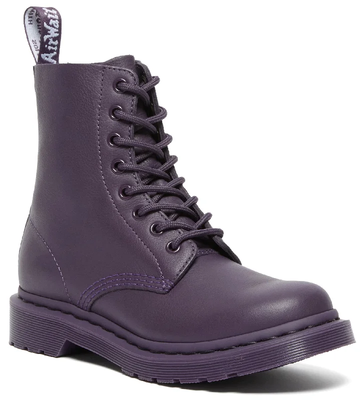 Dr. Martens Women's 1460 Pascal Mono Black Currant Virginia