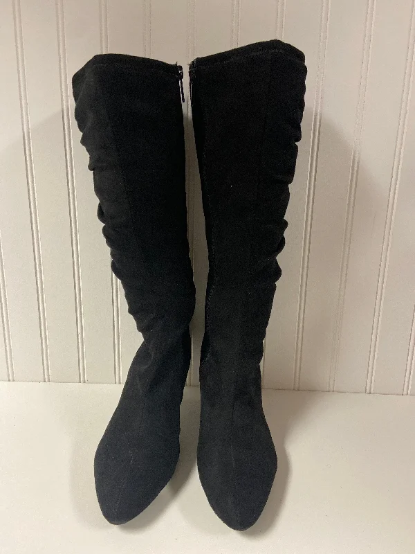 Black Boots Knee Heels East 5th, Size 7