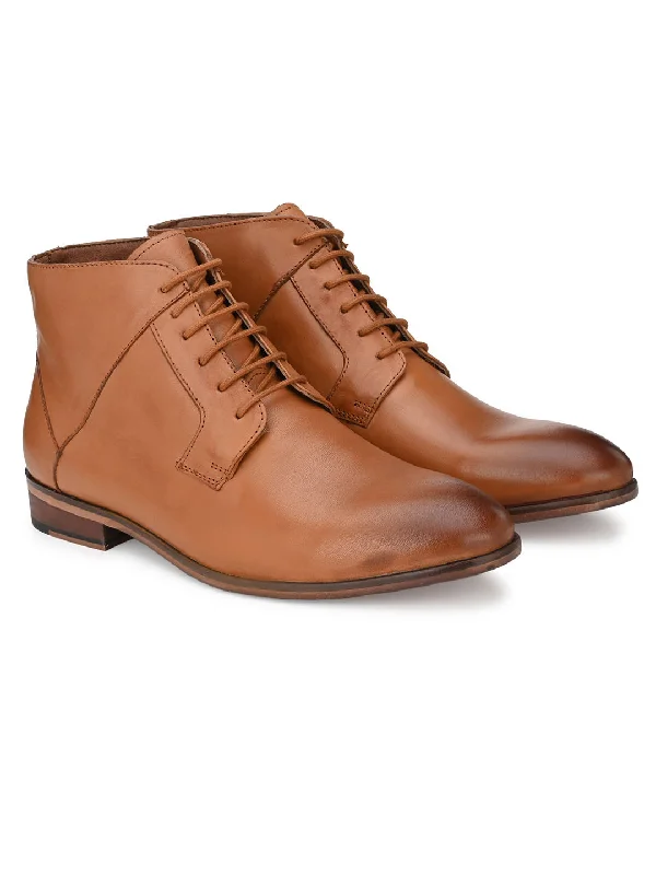 Blaze Tan Lace-Up Boots