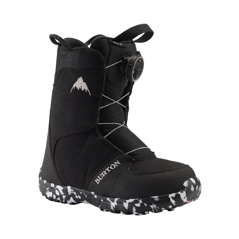 BURTON Kids' Grom BOA Snowboard Boots Black 2024