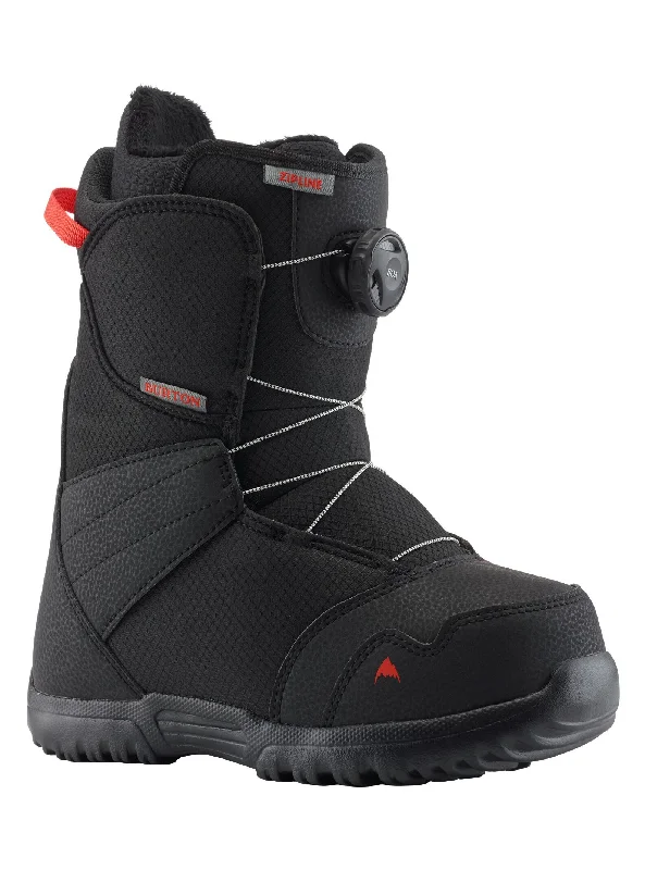 BURTON Kids' Zipline BOA Snowboard Boots Black 2024