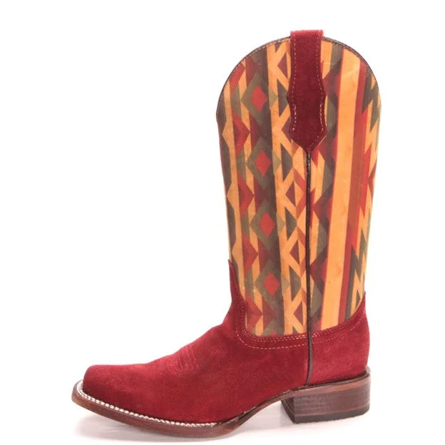 Circle G by Corral Women's Wine Aztec Print Cowboy Boot