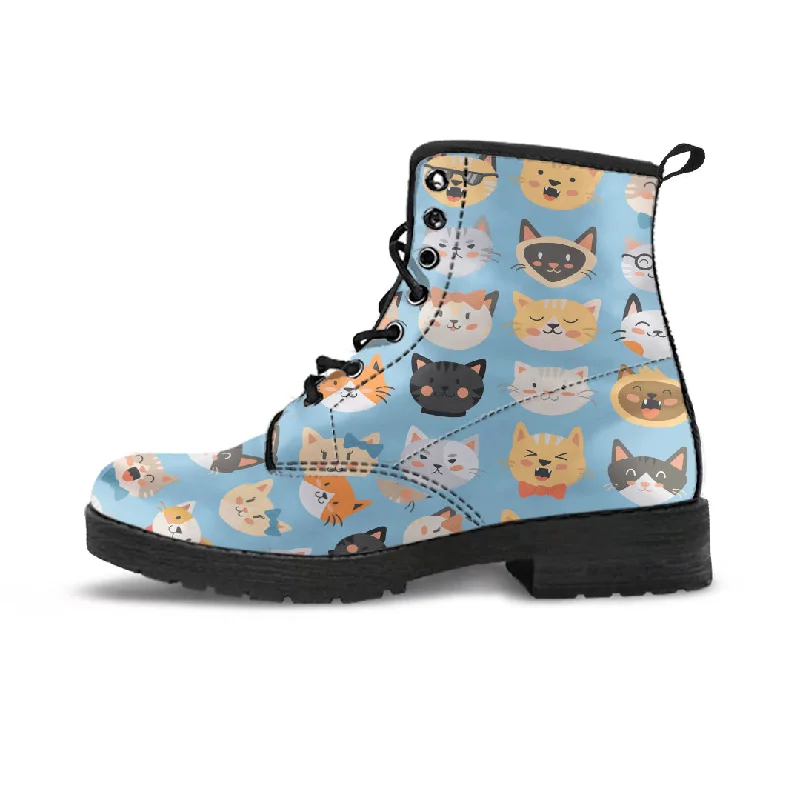 Cute Cat Faces Boots (Women's)