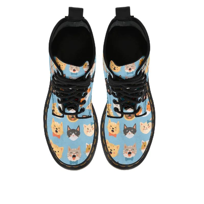 Cute Cat Faces Boots (Women's)