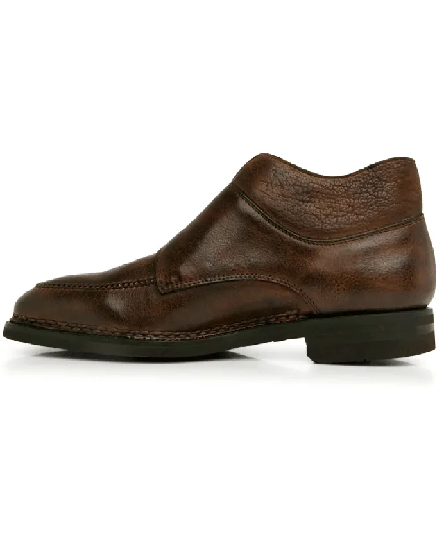 Double Monkstrap Boot in Light Chocolate