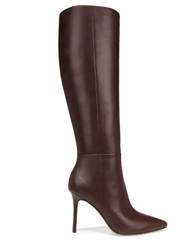 Lisa Leather High Heel Boots