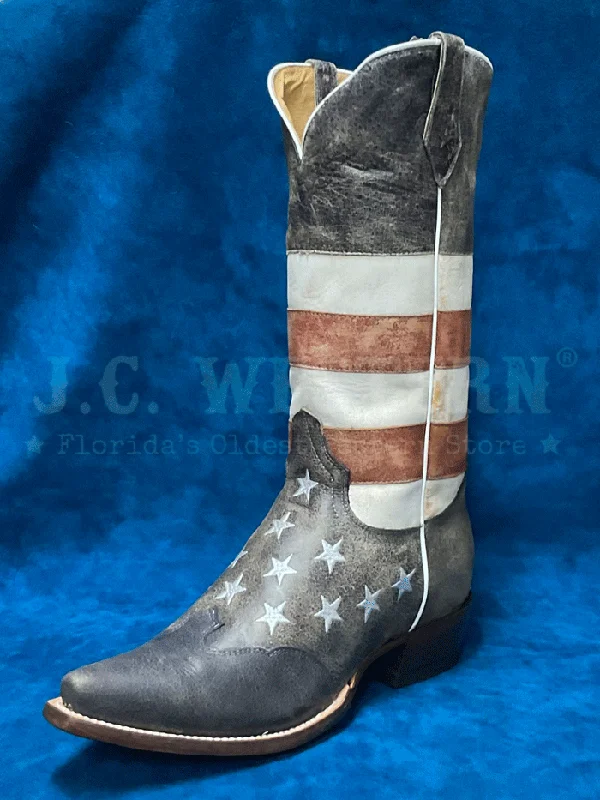 Roper 09-021-7001-0206 Womens American Flag Cowboy Boot Red