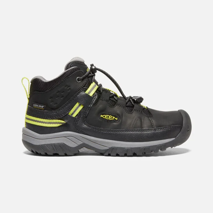 Youth's Targhee Mid Waterproof Black Steel Grey