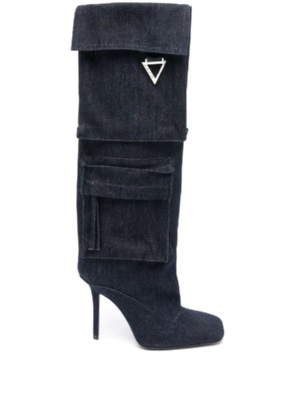 The Attico Sienna Tube Boots 105Mm Heels Shoes