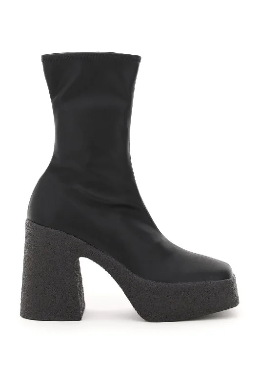 Thick Heel Stretch Boots